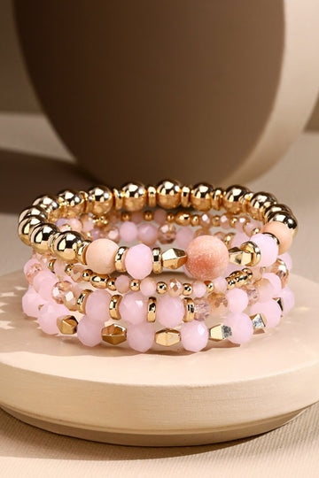 Peachy Pink Stretch Bracelets