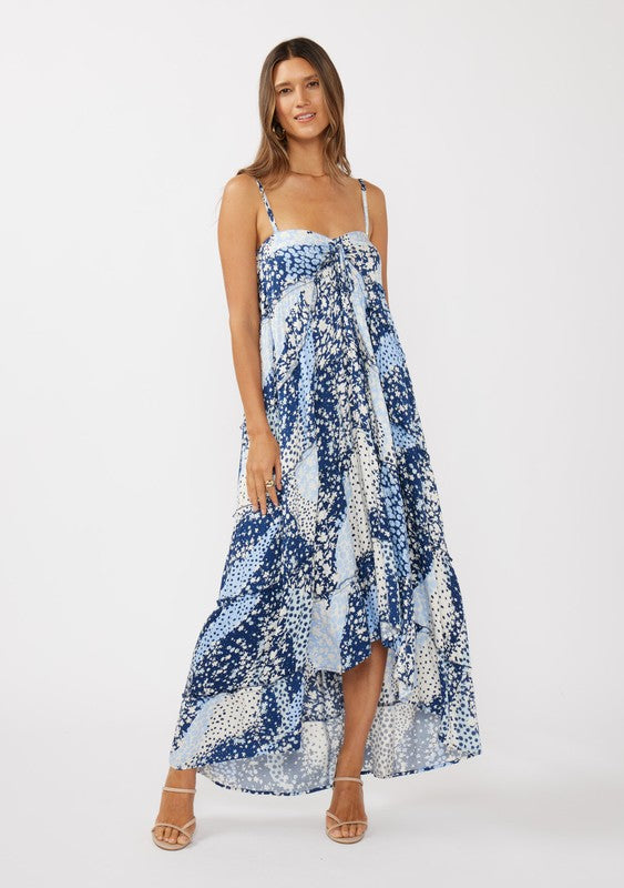 Mix Navy Floral Maxi Dress