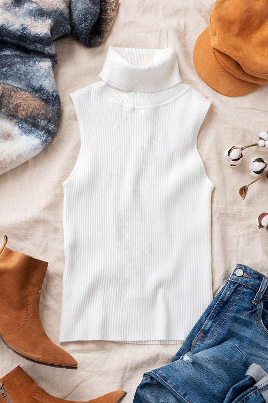 Classic Sleeveless Turtleneck