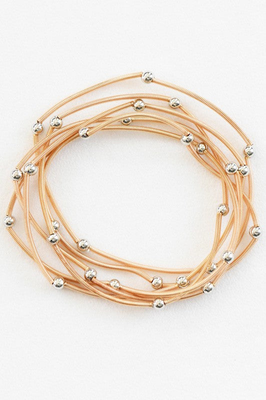 Gold Tone 6 Layer Bracelet