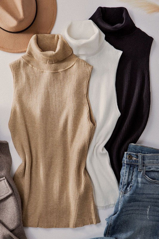 Classic Sleeveless Turtleneck