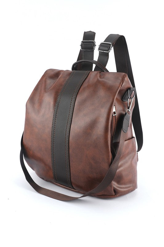Brown Stitch Backpack