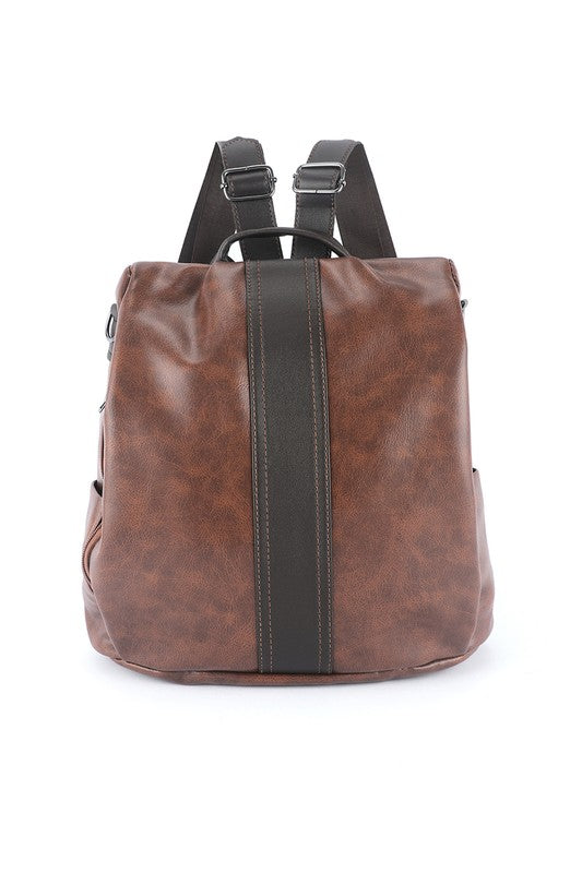 Brown Stitch Backpack