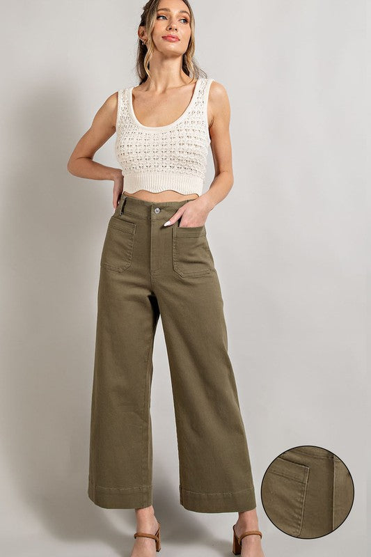 High Rise Wide Leg Pants