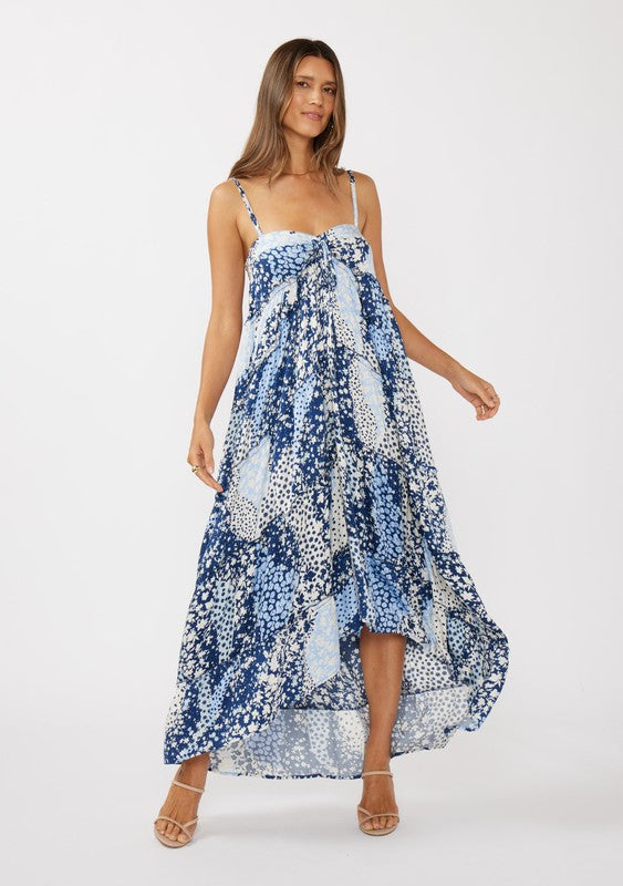 Mix Navy Floral Maxi Dress