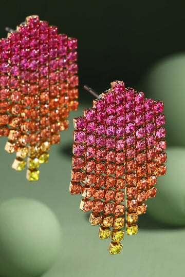 Colorful CZ Drop Earrings