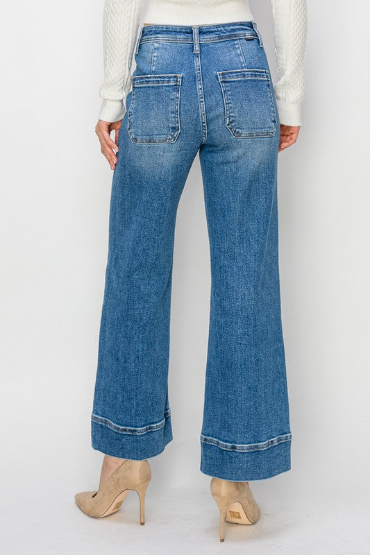 High Rise Wide Leg Denim