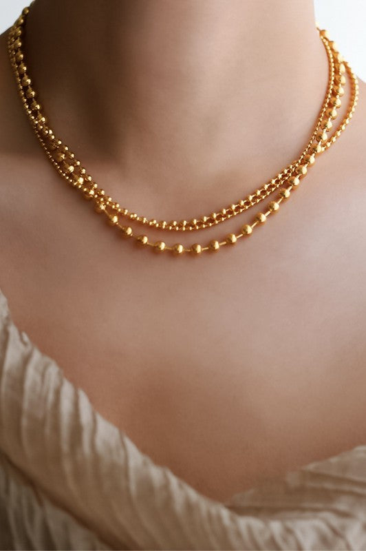 Triple Gold Necklace
