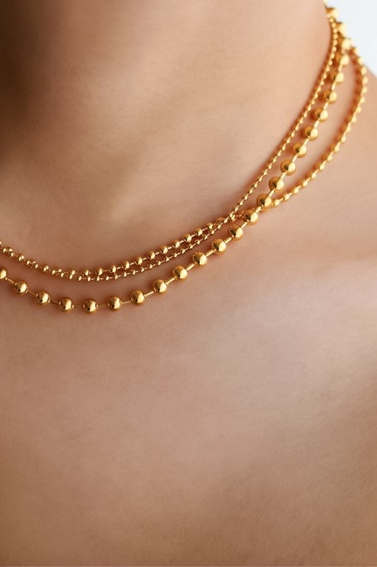 Triple Gold Necklace