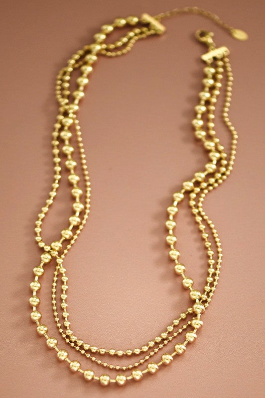 Triple Gold Necklace