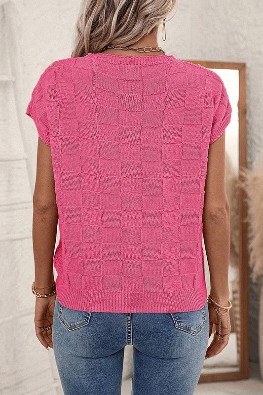 Lattice Texture Sweater