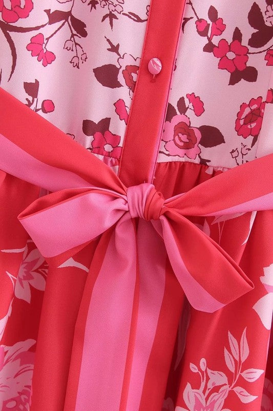 Pink Multi Pattern Dress