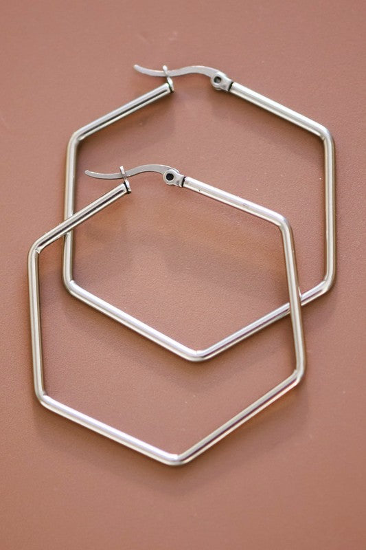 Stainless Steel Hexagon Hoop