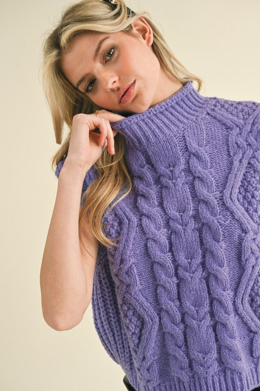 Iris Cable Knit Sweater Vest