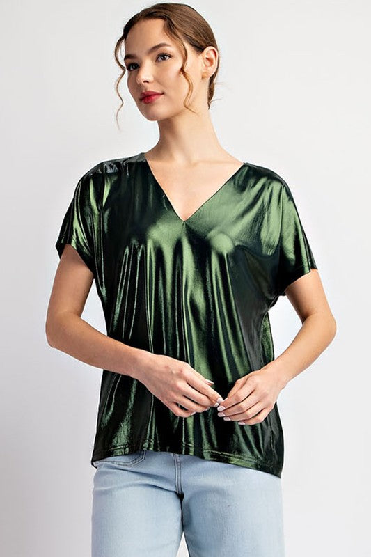 Emerald Metallic Top