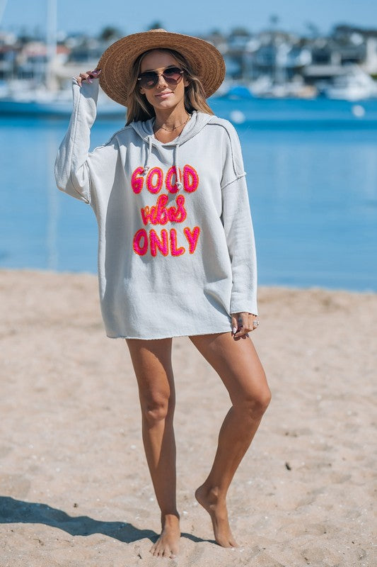 Good Vibes Only Beach Hoodie