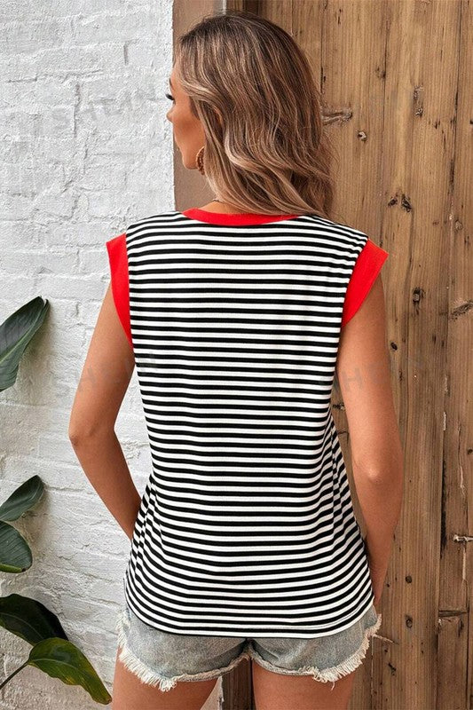 Stripe Colorblock Tank Top