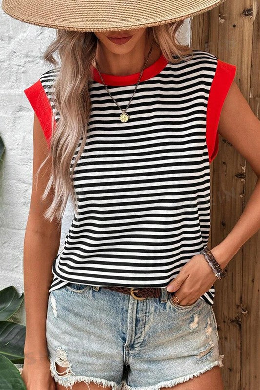 Stripe Colorblock Tank Top