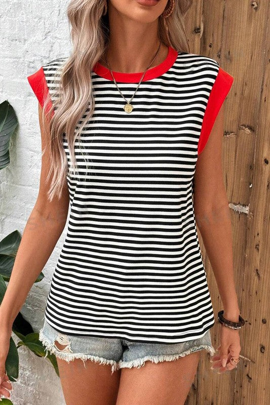 Stripe Colorblock Tank Top