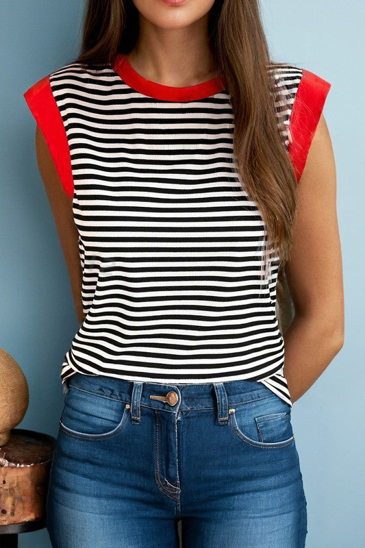 Stripe Colorblock Tank Top