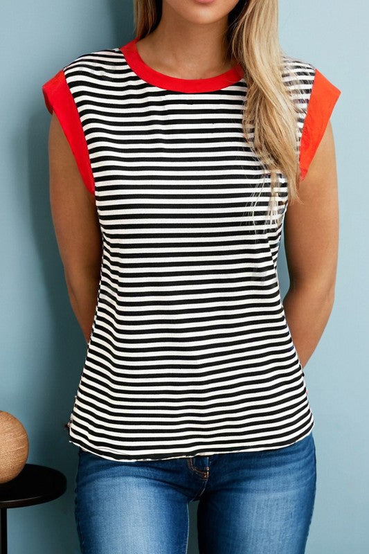 Stripe Colorblock Tank Top