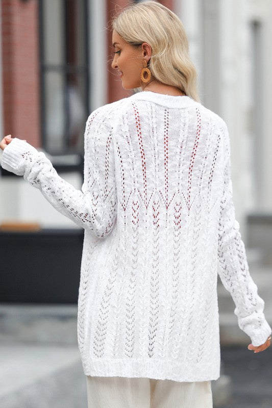 Lightweight Open Knit Cardigan