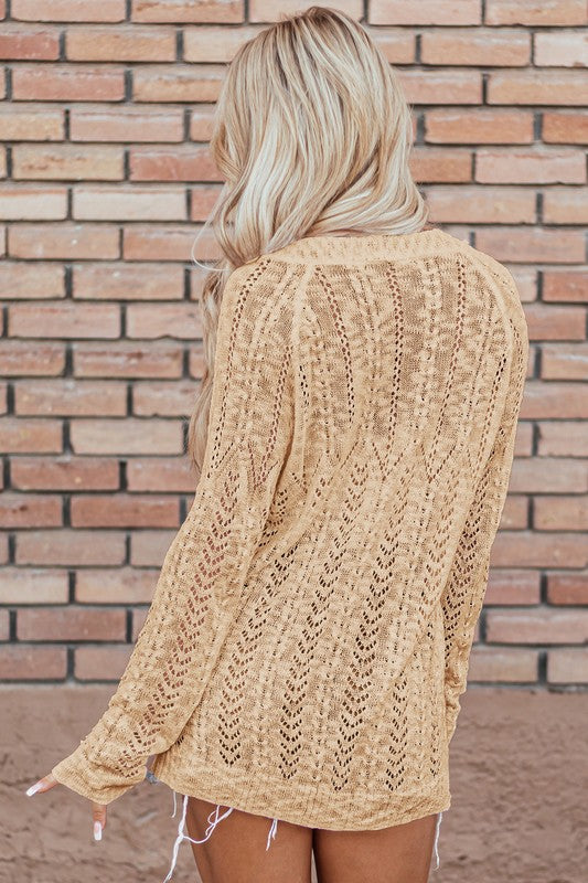 Lightweight Open Knit Cardigan