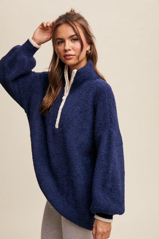 Navy Micro Fiber Pullover