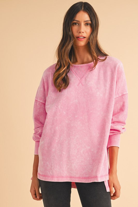 Mineral Wash Pastel Pullover