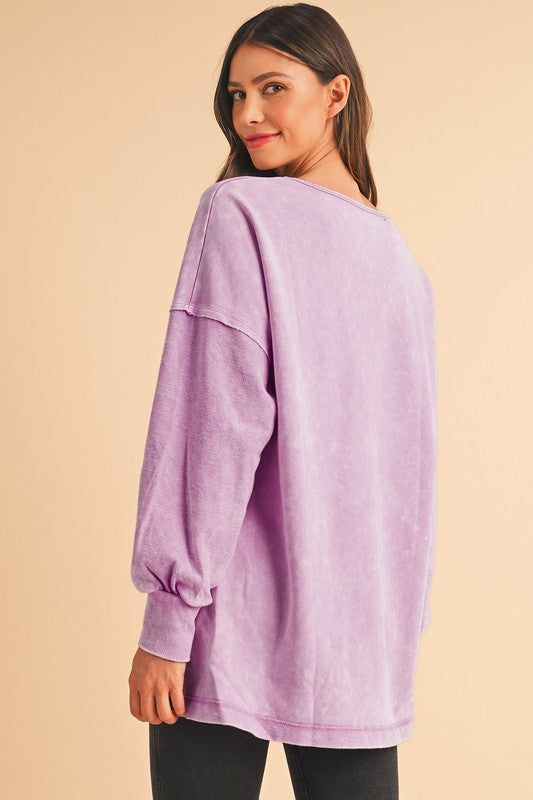 Mineral Wash Pastel Pullover