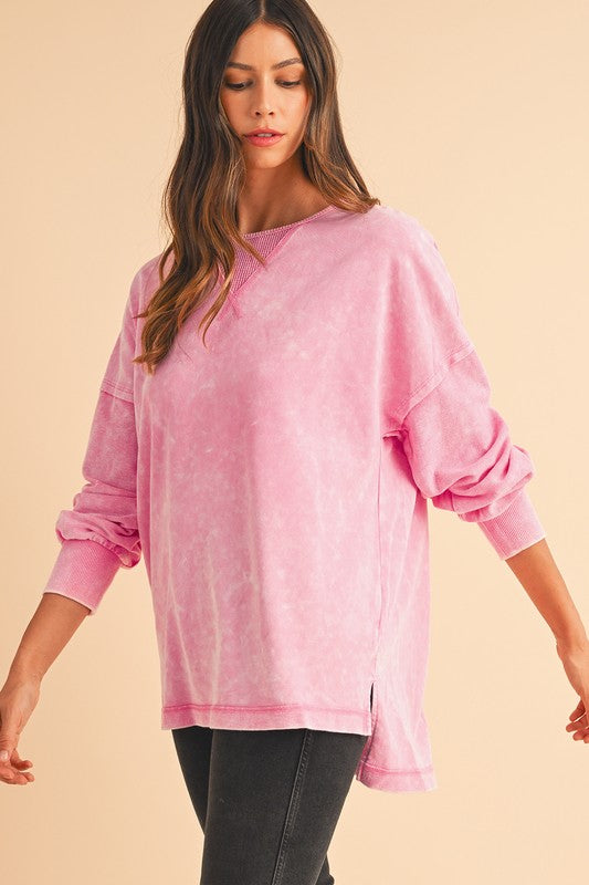 Mineral Wash Pastel Pullover