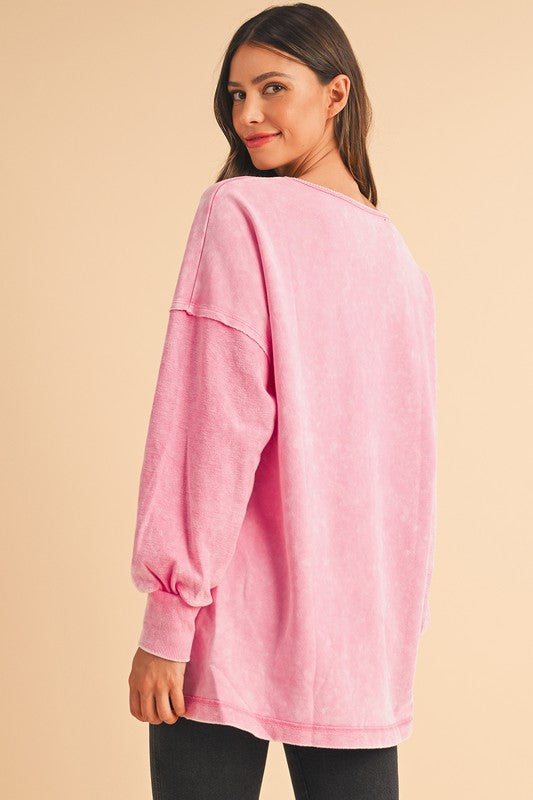 Mineral Wash Pastel Pullover