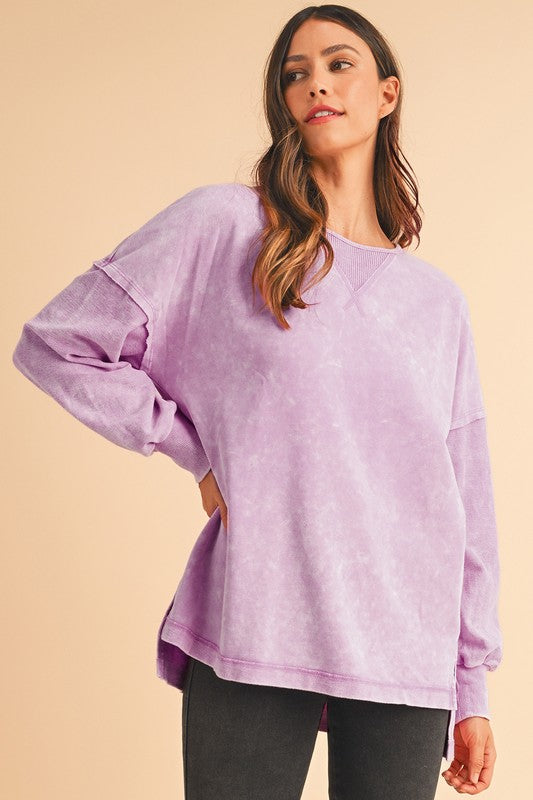 Mineral Wash Pastel Pullover