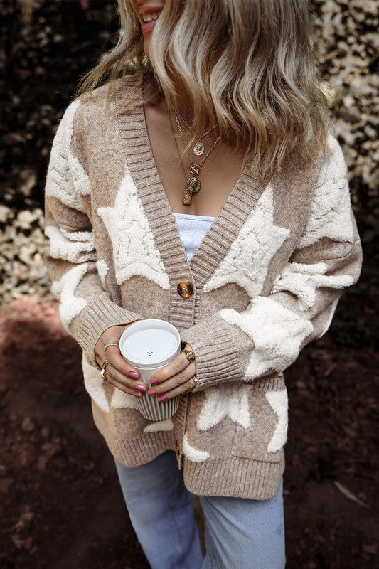 Star Pattern Cardigan