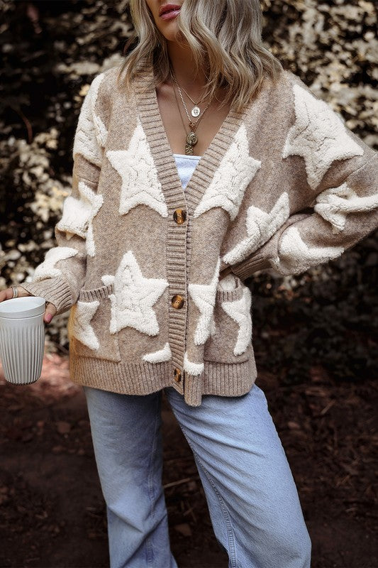 Star Pattern Cardigan