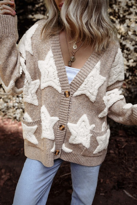 Star Pattern Cardigan