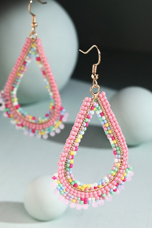Seed Bead Brilliant Dangle Earring