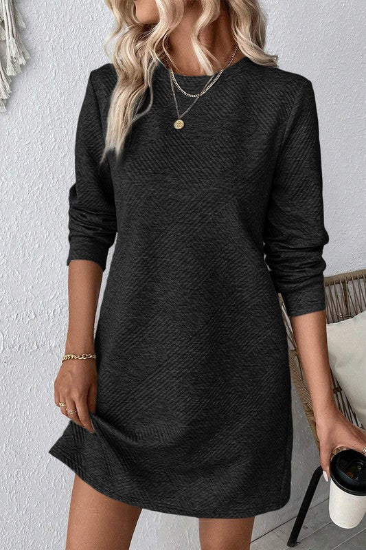 Textured Shift Dress