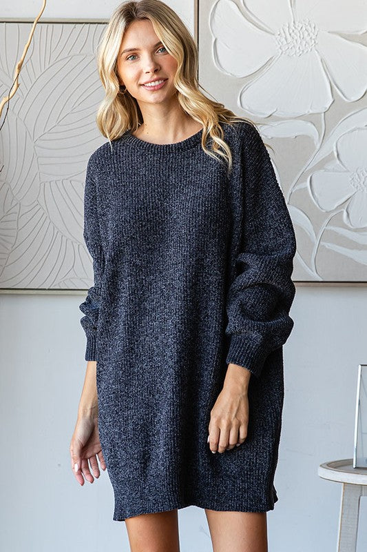 Chenille Knitted Sweater Dress