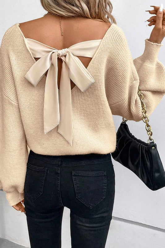 Bow Tie Back Sweater