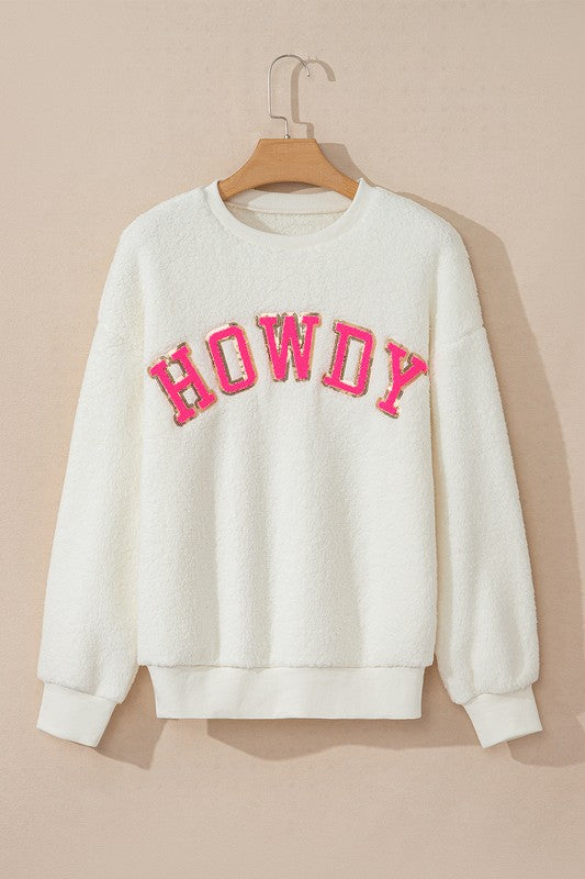 Pink Howdy Fleece Pullover