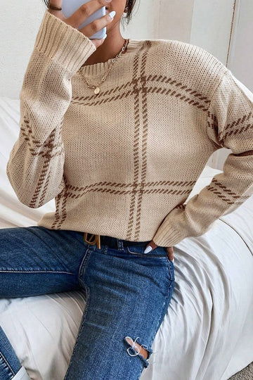 Plaid Pattern Sweater