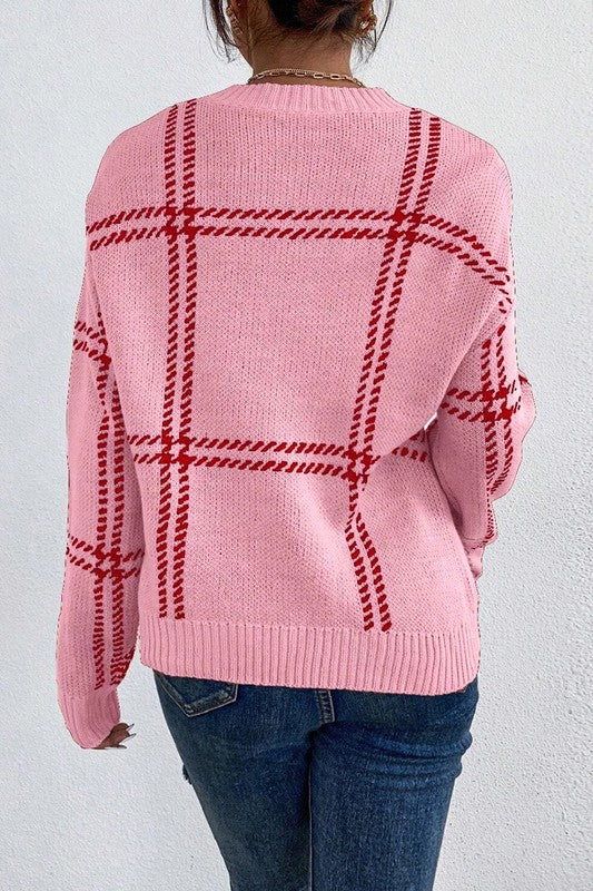 Plaid Pattern Sweater