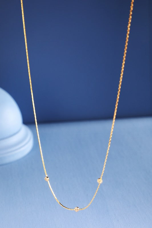 CZ Pave Gold Tone Necklace