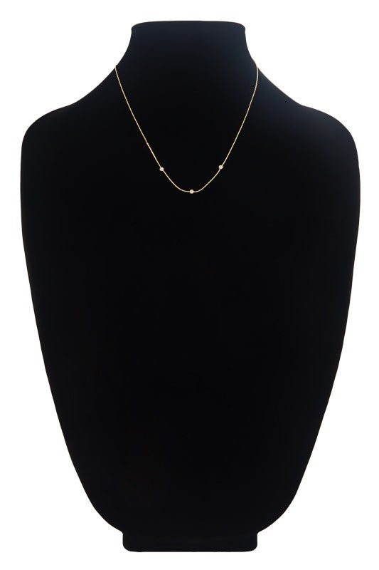 CZ Pave Gold Tone Necklace