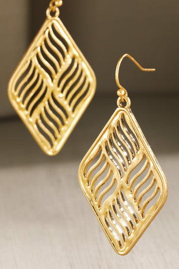 Wave Filigree Dangle Earrings