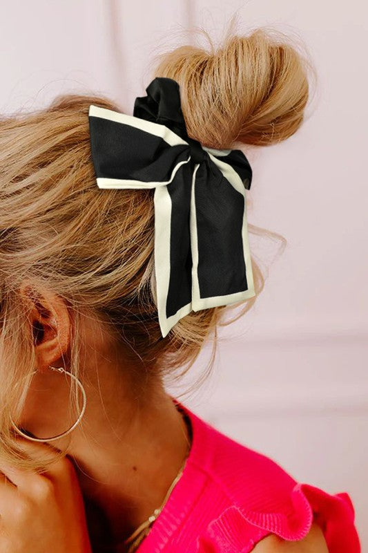 Black Bow Scrunchie