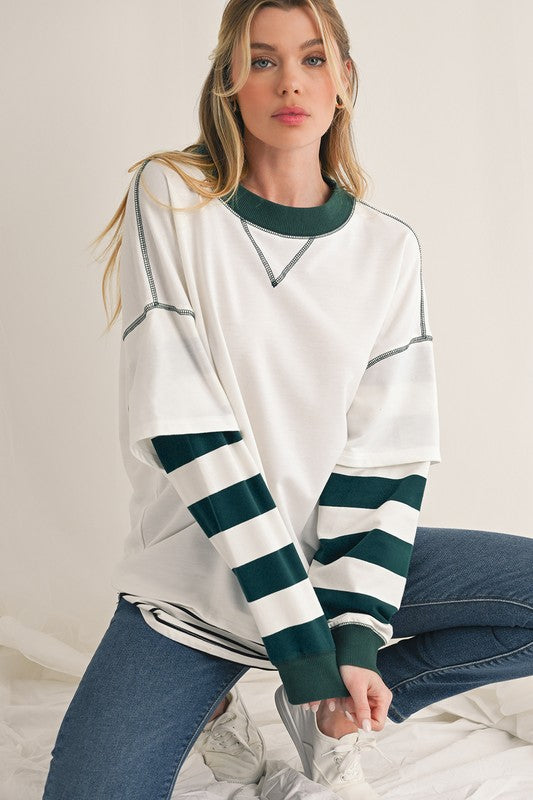 Stripe Layered Top