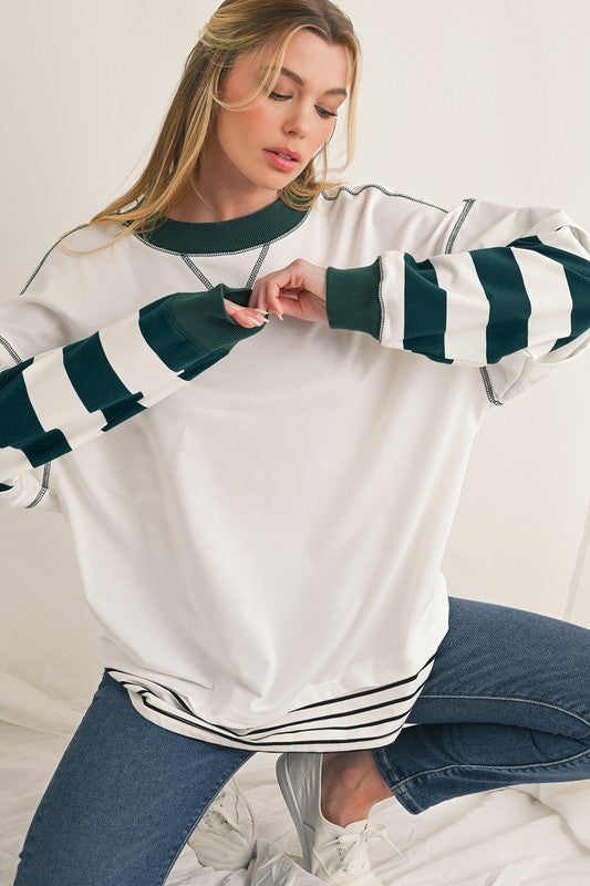 Stripe Layered Top