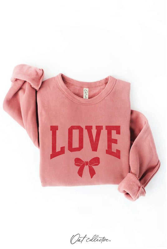 Love Bow Mineral Wash Sweatshirt